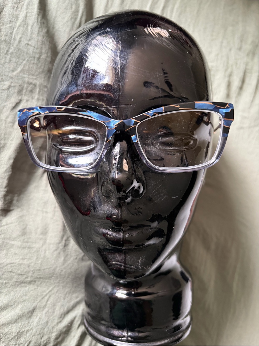L.A.M.B. Blue Tortoiseshell Rectangular Glasses